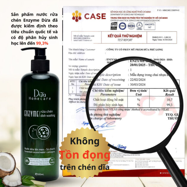 Enzyme Dừa Rửa Chén - Sạch kin kít khử mùi tanh - Hình ảnh 3