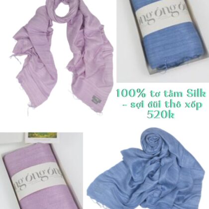 Khăn Choàng 100% Sợi Tự Nhiên Đũi Thô Xốp (2 màu lựa chọn)